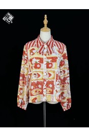 Miss Point Apple Double Lily Mushroom Print Blouse(Reservation/3 Colours/Full Payment Without Shipping)